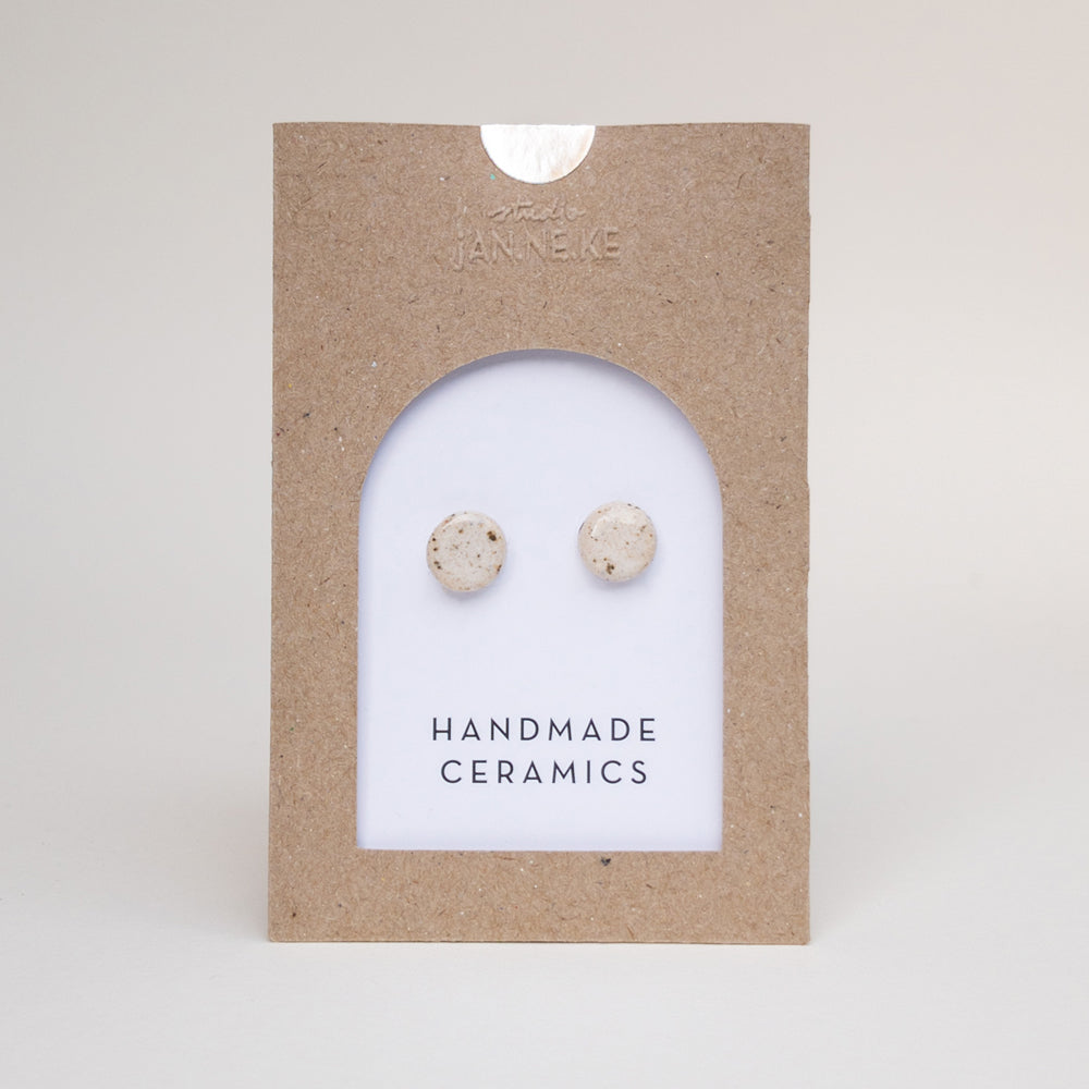 Studio Janneke Matched Pair Small Ceramic Stud Earrings