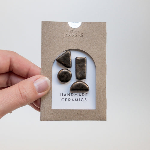 Studio Janneke Mix'n'Match Tangram Ceramic Stud Earrings
