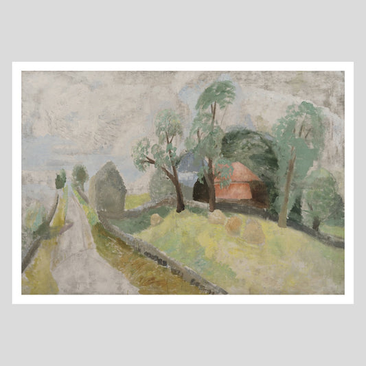 Postcard Winifred Nicholson Road along the Roman Wall