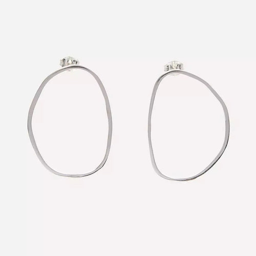 Studio Adorn Free-Formed Organic Oval Earrings