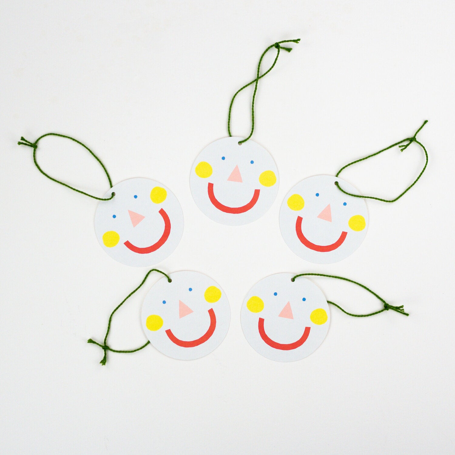 Hadley Pack of 5 Smiley Face Gift Tags
