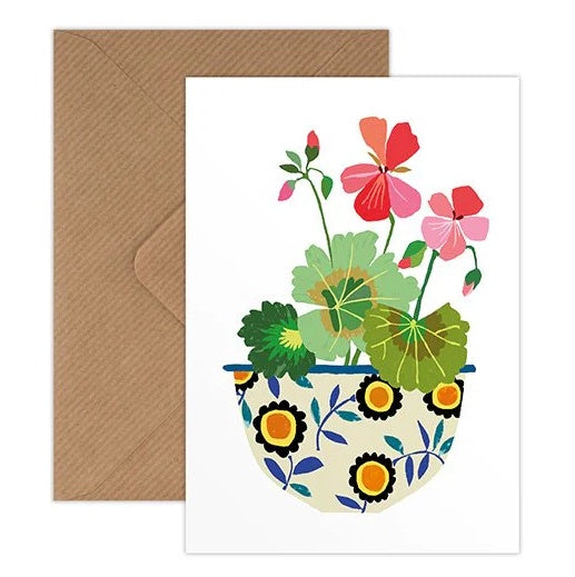 Brie Harrison Pelargonium Greetings Card