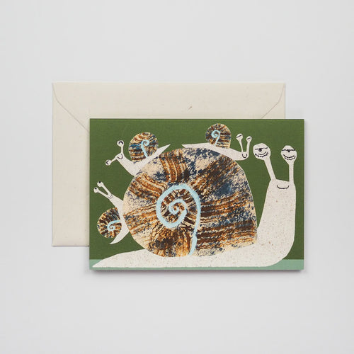 Hadley Snail Family Greetings Card